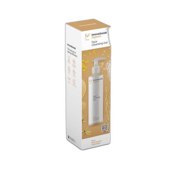 Innovagoods Joypure Gel Limpiador Facial de Arroz - Contenido 200ml - Vegano - Uso Diario - No Testado en Animales