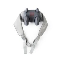 Innovagoods Silax Masajeador de Cuello y Espalda 6D - Autonomia 10min - 3 Velocidades - Bateria 2000mAh - Funcion Calor - Recargable - Apagado Automatico - 15x14x120cm - Color Gris
