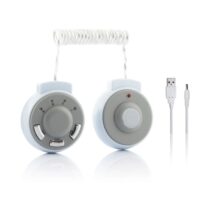 Innovagoods Atrainik Masajeador Corporal - Electroestimulacion - Bateria 150mAh - 10 Niveles de Intensidad - 4 Parches Mageneticos - Recargable - Color Azul y Gris