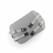 Innovagoods Glushion Cojin Lumbar de Gel - Funda Extraible - Antideslizante en 1 Cara - Panal de Abeja - Cintas de Sujecion - 38x23.5x5cm - Color Azul y Gris