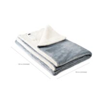 Innovagoods Heklet Manta Electrica - 160W - Cable 235cm - Temperatura Regulable - Temporizador - Apagado Automatico - Calentamiento Rapido - 130x180cm - Color Gris y Blanco