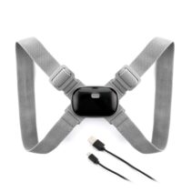 Innovagoods Viback Entrenador de Postura Inteligente - Bateria 400mAh - Aviso por Vibracion - Pantalla LCD - Recargable - Unisex - Talla Unica - Color Gris