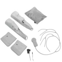 Innovagoods Maspres Masajeador de Piernas por Compresion de Aire - Cable 90cm - Presion hasta 96kPa - 4 Niveles de Intensidad - Bolsa de Transporte - Control Desmontable - Color Gris
