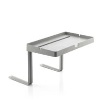 Innovagoods Bedten Estante para Cama Universal - Soporta hasta 1.5kg - Apto para Somier de Laminas - Altura Ajustable - Soporte para Movil o Tablet - 19x2.5cm - Color Gris