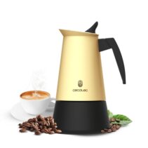 Cecotec Piccolina 400 Cafetera Italiana para 4 Tazas - Acero Inoxidable - Apta para Placas Electricas