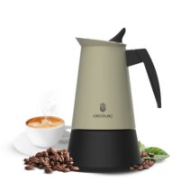 Cecotec Piccolina 400 Cafetera Italiana para 4 Tazas - Acero Inoxidable - Apta para Placas Electricas