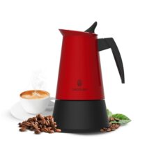 Cecotec Piccolina 200 Cafetera Italiana para 2 Tazas - Acero Inoxidable - Apta para Placas Electricas