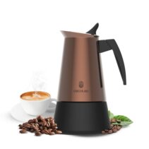 Cecotec Piccolina 200 Cafetera Italiana para 2 Tazas - Acero Inoxidable - Apta para Placas Electricas