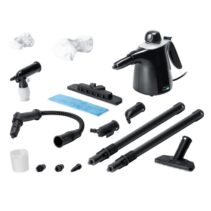 Cecotec HydroSteam 1040 Active and Soap Limpiador a Vapor - 1100W - 40g/min de Vapor - Presion 3.5bar - Deposito de 450ml - Incluye Accesorios - Radio hasta 3m - Color Negro y Gris