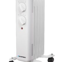 Blaupunkt Radiador de Aceite - Potencia 1000W - Termostato Regulable - Ruedas - Asa de Transporte - Indicador Luminoso - Color Blanco