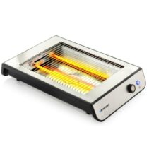 Blaupunkt Tostador Horizontal - 600W - Acero Inoxidable - Temporizador con 6 Niveles - Apagado Automatico - Bandeja Recogemigas Extraible - Aviso Acustico - Color Gris