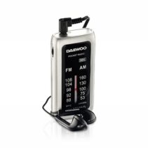 Daewoo Radio AM/FM - Alimentacion a Pilas - Jack 3.5mm - Funcion Super Bass - Color Negro y Gris