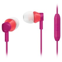 Philips Auriculares Intraurales con Cable - Jack 3.5mm - Microfono Integrado - 3 Pares de Almohadillas de Silicona - Aislamiento Pasivo del Ruido - Altavoz 8.6mm - Color Rosa