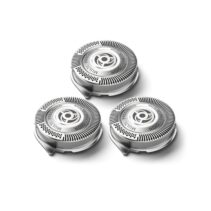 Philips Pack de 3 Cabezales de Recambio para Afeitadoras Serie 5000 - Cuchillas Autoafilables - Seguimiento de Contornos - Color Acero