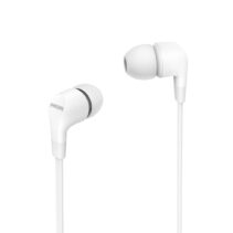 Philips Auriculares Intraurales con Cable - Jack 3.5mm - Microfono Integrado - 3 Pares de Almohadillas de Silicona - Aislamiento Pasivo del Ruido - Altavoz 8.6mm - Boton Multifuncion - Color Blanco
