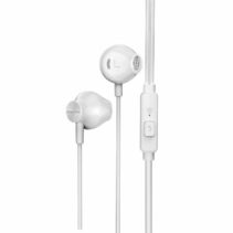 Philips TAUE101 Auriculares In‑Ear con Microfono - Sonido de Graves Bass Sound - Controladores 14.2mm con Iman Neodimio - Sensibilidad 106dB - Cable 1.2m con Jack 3.5mm - Color Blanco