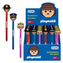 Dohe Playmobil Expositor de 24 Boligrafos Borrables - Punta 1mm