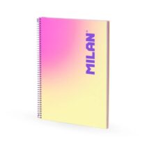 Milan Sunset Cuaderno Espiral Formato A4 Cuadricula 5x5mm - 90 Hojas de 95 gr/m2 - Microperforado
