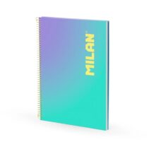 Milan Sunset Cuaderno Espiral Formato A4 Cuadricula 5x5mm - 90 Hojas de 95 gr/m2 - Microperforado