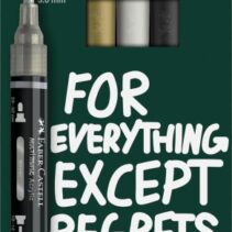 Faber-Castell Multimark Acrylic Mirror Pack con 4 Rotuladores Acrilicos Doble Punta Efecto Espejo - Puntas Redondas de 1mm y 3mm - Tinta Acrilica a Base de Agua - Colores Surtidos