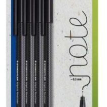 Staedtler Triplus Fineliner 334 Pack de 4 Rotuladores de Punta Fina - Trazo de 0.3mm aprox. - Tinta Antisecado a Base de Agua - Carcasa Fabricada en un 97% de Plastico Reciclado - Color Negro