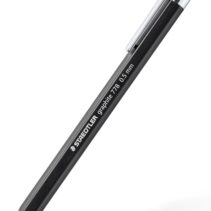 Staedtler Graphite 778 Portaminas 0.5mm - Cuerpo Hexagonal Negro Mate - Punta Metalica Retractil - Mina Amortiguada - Clip Metalico - Goma de Borrar