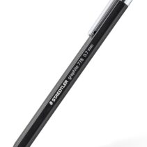 Staedtler Graphite 778 Portaminas 0.7mm - Cuerpo Hexagonal Negro Mate - Punta Metalica Retractil - Mina Amortiguada - Clip Metalico - Goma de Borrar