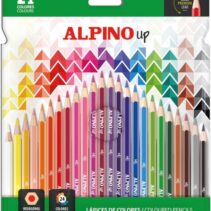 Alpino Up Pack con 24 Lapices de Colores Hexagonales - Mina Premium - Resistente a la Rotura - Colores Surtidos