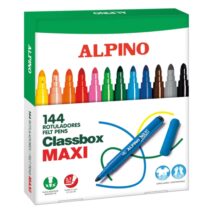 Alpino Maxi Pack Economy de 144 Rotuladores Gruesos - Punta de 6mm - Superlavables