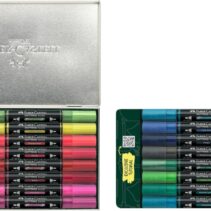 Faber-Castell Multimark Acrylic Style It: Kicks Pack con 16 Rotuladores Acrilicos Doble Punta - Puntas Redondas de 1mm y 3mm - Tinta Acrilica a Base de Agua - Colores Surtidos