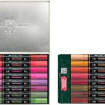 Faber-Castell Multimark Acrylic Style It: Home Pack con 16 Rotuladores Acrilicos Doble Punta - Puntas Redondas de 1mm y 3mm - Tinta Acrilica a Base de Agua - Colores Surtidos