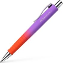 Faber-Castell Poly Ball Flow Edition Punchy Melon Boligrafo Retractil XB - Forma Triangular Ergonomica - Suave al Tacto - Color Lila/Rojo Degradado