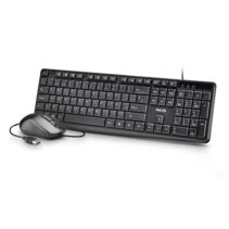 NGS Cocoa Kit V2 Combo Teclado + Raton USB - Teclado Multimedia - Raton 1000dpi 3 Botones - Uso Ambidiestro - Color Negro