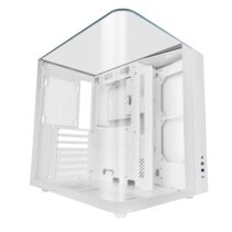 Mars Gaming MC-INFINIOLITE Caja Torre ATX - Estructura de Doble Camara - Vidrio Templado Curvo y Superior - USB-C - USB 3.0 - USB 2.0 - Audio HD - 355x293x350mm - Color Blanco