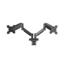 Mars Gaming MARMPRO2 Soporte de Mesa con Brazos Articulados para 2 Monitores hasta 32" - Incluye Accesorios - Articulado 360° - VESA 100x100 - Muelle de Gas - 1000x460x115mm - Color Negro