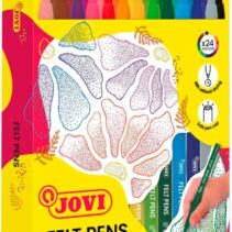 Jovi Pack de 24 Rotuladores - Punta de 2mm - Trazo Fino - Amplia Variedad de Tonos - Tinta de Gran Fijacion - Capuchon de Seguridad Ventilado - Colores Surtidos