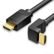 Vention Cable HDMI 2.0 Acodado - Resolucion 4K - ARC - Longitud 1m - Conectores Chapados en Oro - Revestimiento en PVC - HDR Compatible - Color Negro
