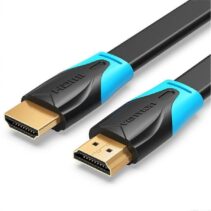 Vention Cable HDMI 2.0 Plano - Resolucion 4K - ARC - Longitud 10m - Conectores Chapados en Oro - Revestimiento en PVC - Color Negro