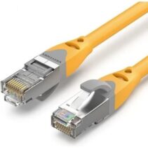 Vention Cable de Red - Cat.6a SFTP - Longitud 25m - Velocidad hasta 10Gbps - 27AWG - Cubierta de PVC - Blindaje Multicapa - Color Amarillo