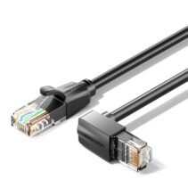 Vention Cable de Red Cat.6 UTP - Longitud 2m - Acodado - Velocidad hasta 1Gbps - 26AWG - Cubierta de PVC - Color Negro
