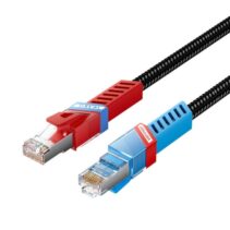 Vention Cable de Red Cat.8 SFTP - Longitud 2m - Velocidad hasta 40Gbps - 26AWG - Color Rojo y Azul