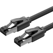 Vention Cable de Red Cat.8 SFTP - Longitud 3m - Velocidad hasta 40Gbps - 28AWG - Blindaje Multicapa - Color Negro