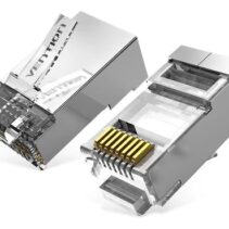 Vention Pack de 50 Conectores RJ45 - Cat.6a FTP - Contactos Chapados en Oro - Color Plata