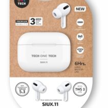 TechOneTech SIUX Auriculares Inalambricos Bluetooth TWS - Hasta 20h de Reproduccion - IPX5 - Color Blanco