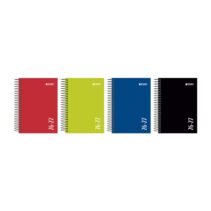 Enri Agenda Escolar con Espiral - Castellano - Tapa Extradura - Formato Octavo - Dia Pagina - Acabado Brillante - Colores Surtidos