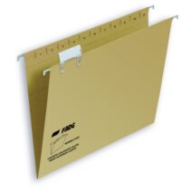Fade Kio Carpeta Colgante - Formato Folio Prolongado - Lomo en V - Visor con Efecto Lupa - Varilla Metalica - Certificado Ecologico Blue Angel - Color Marron