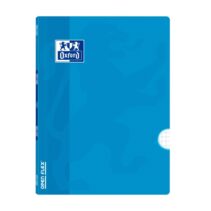 Oxford Libreta Grapada - Formato A4 - 48 Hojas - Cuadricula 4x4mm con Margen - Tapa de Plastico - Anti Traspaso de Tinta - Color Turquesa