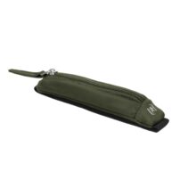 Oxford Executive Estuche Compacto - Goma Elastica para Cuadernos - Cremallera - Nailon Reciclado - 21x4.5x3.5cm - Color Caqui