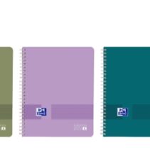 Oxford Live and Go Cuaderno de Espiral - Formato A4+ - 120 Hojas - Cuadricula 5x5mm - Tapa de Plastico - Anti Traspaso de Tinta - Digitalizacion de Textos con App - Colores Vivos Surtidos