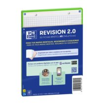 Oxford Pack de 30 FlashCards 2.0 - Formato A5 - Cuadricula 5x5mm - Cartulina de 250g - Digitalizacion de Textos con App - Color Verde